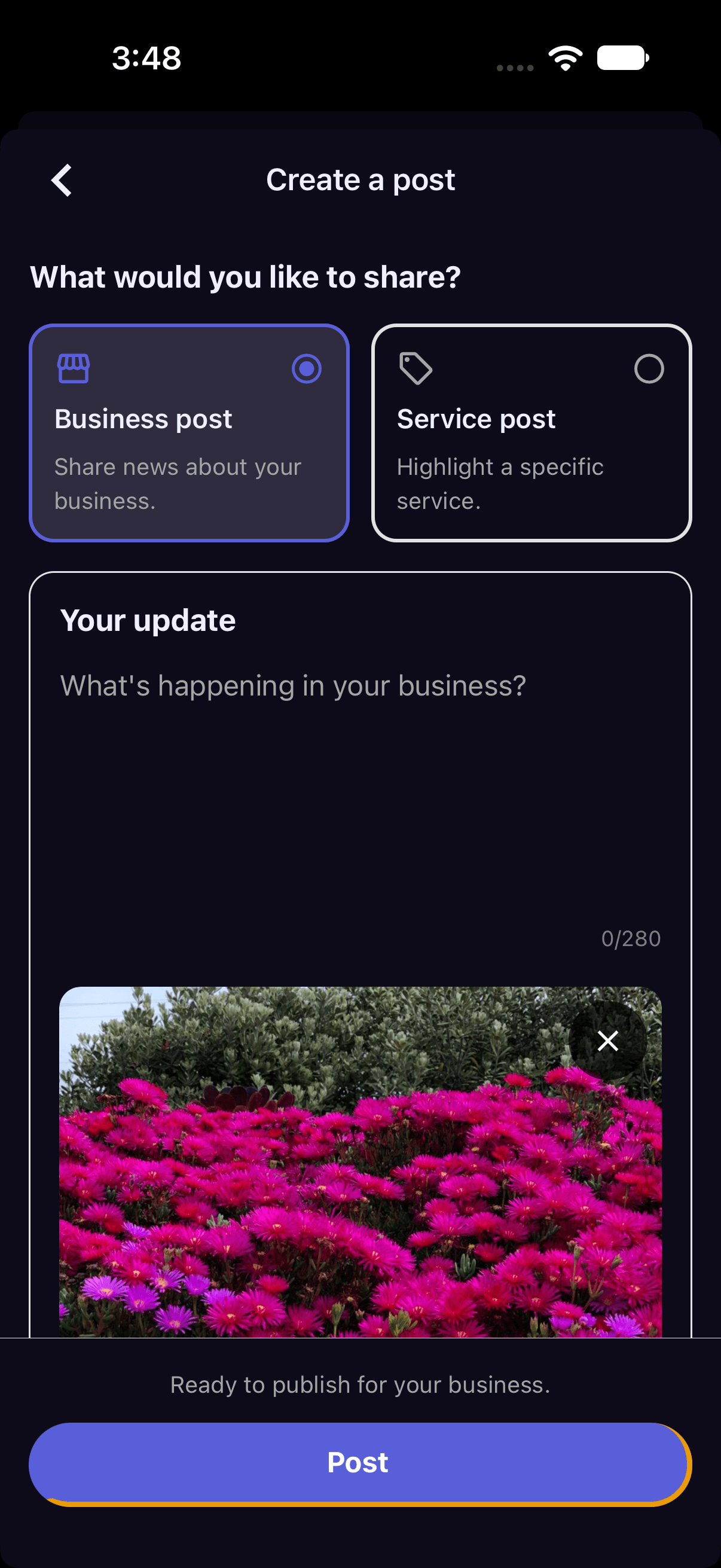 Share updates and promotions with clients