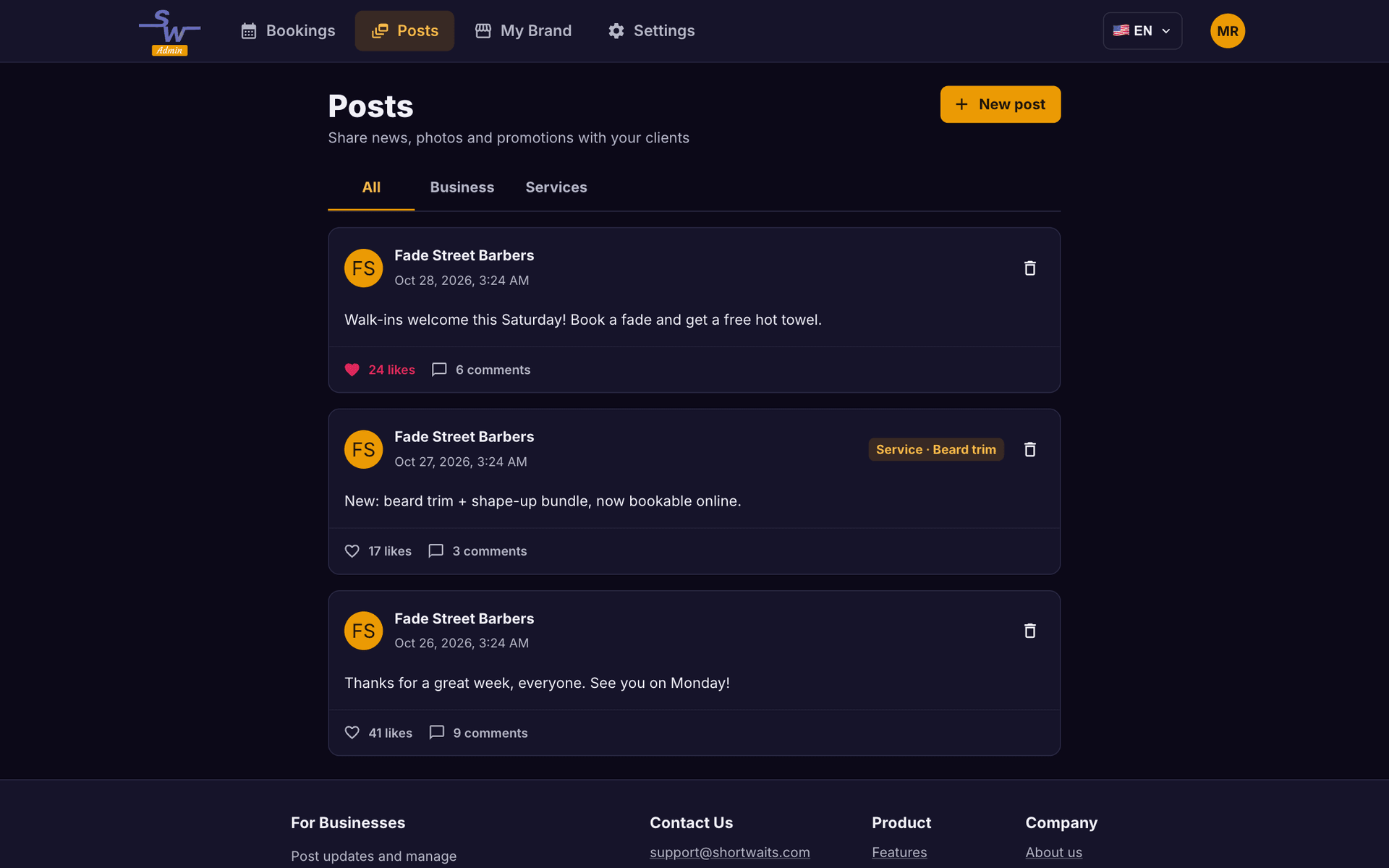 Write posts and reply to comments from your computer